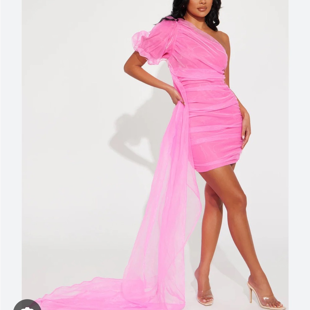 Barbie pink organza dress from Fashionova medium runs very small